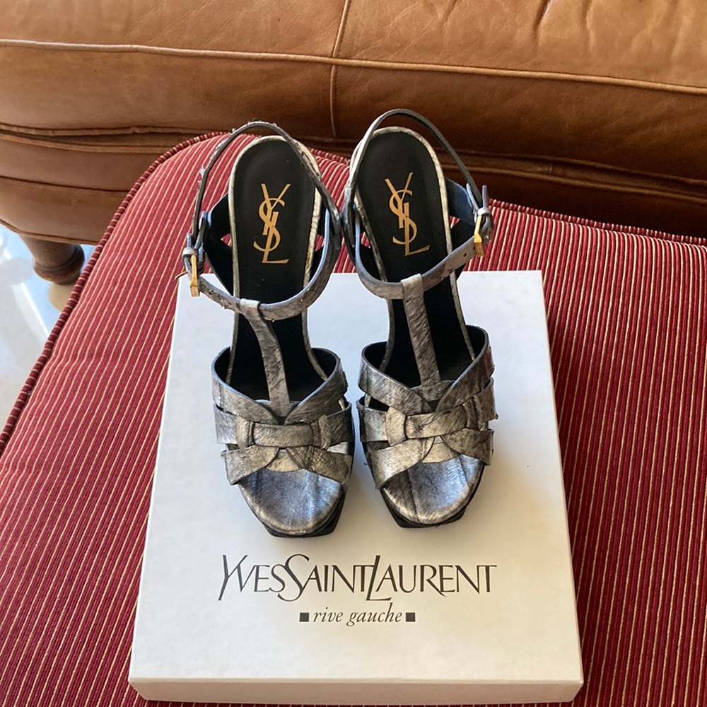 Yves Saint Laurent tribute sandals, wore once practically new.